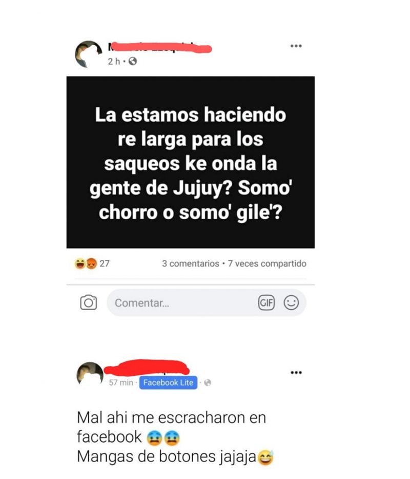 instigación al saqueo