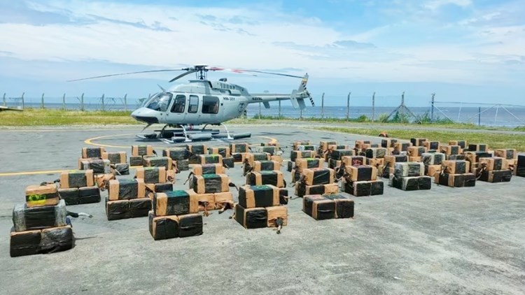 Cocaína secuestrada en Ecuador.