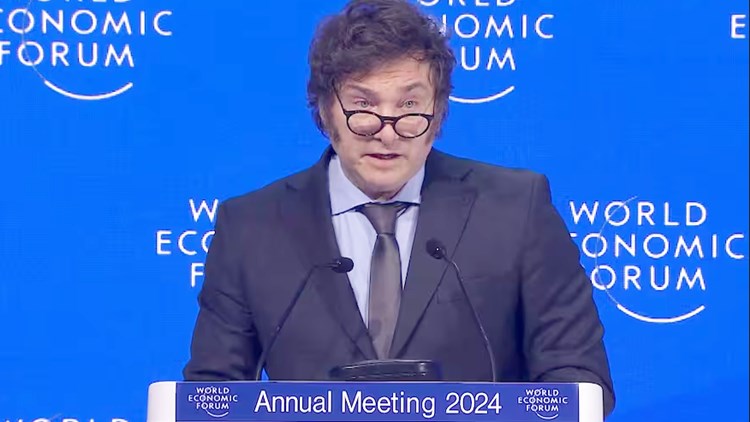 Javier Milei y en Davos