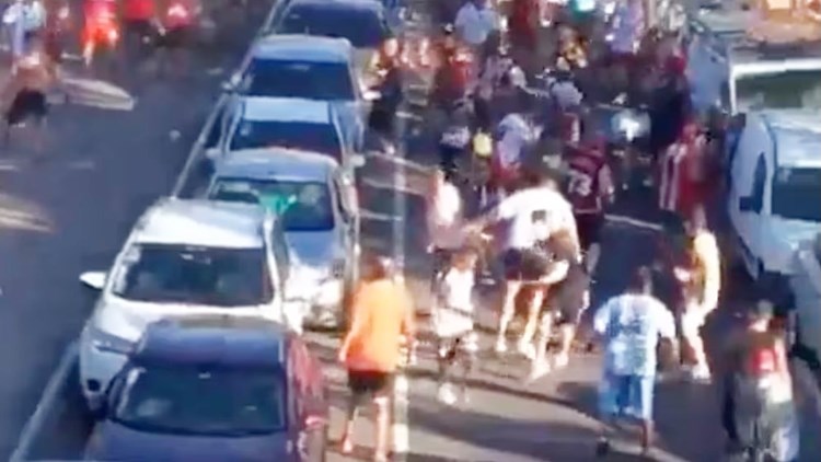 Disturbios en la hinchada de River