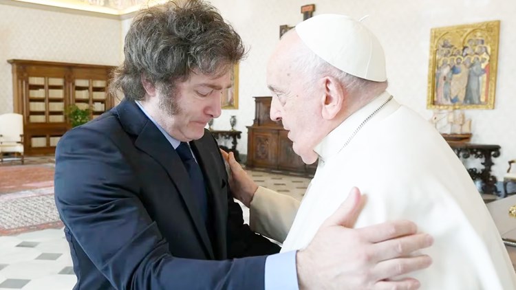 Javier Milei y el Papa Francisco