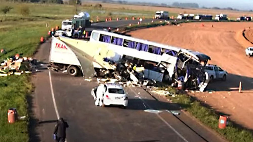 Fatal colisión rutera
