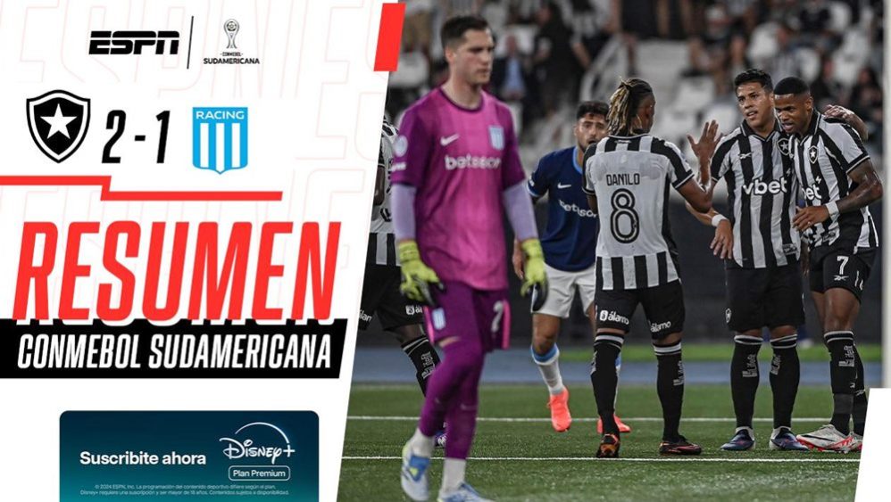 Racing perdió ante Botafogo