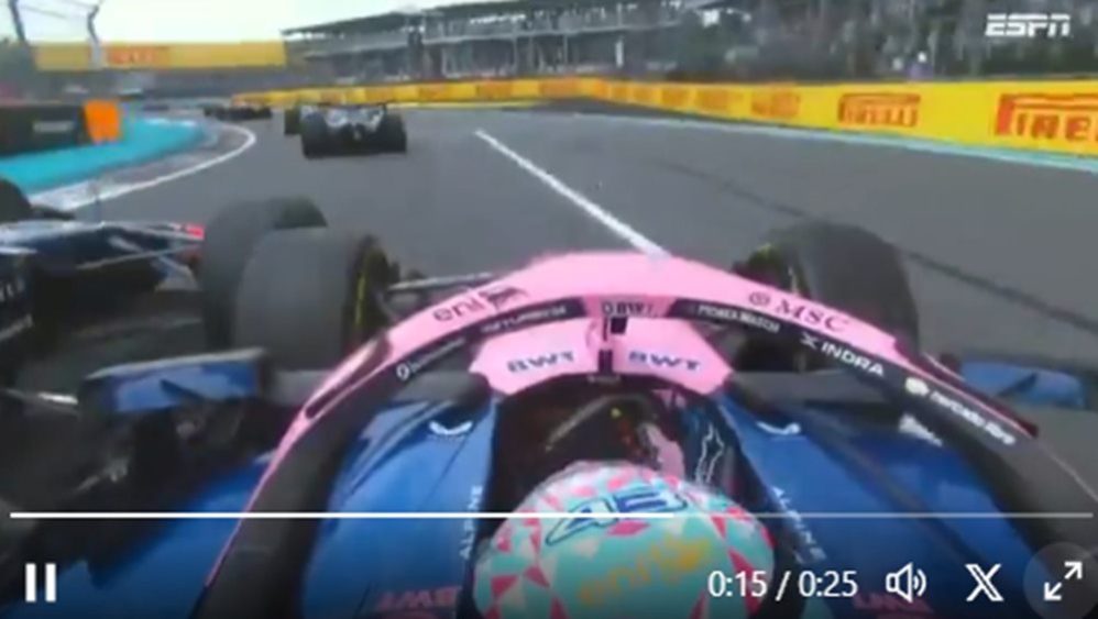 Colapinto terminó 10° en el Sprint de Miami tras un toque con Verstappen en la largada